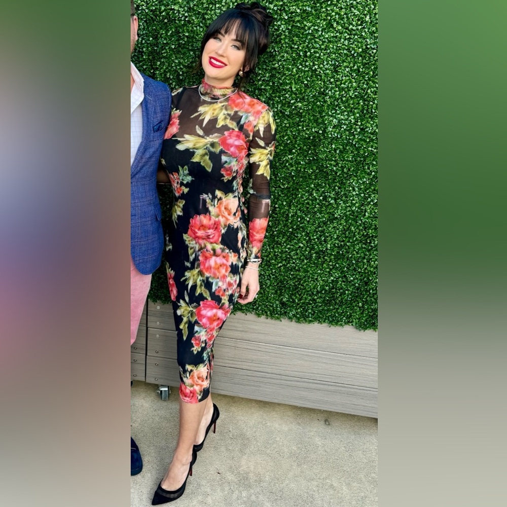 Steve Madden Floral Mesh Dress
